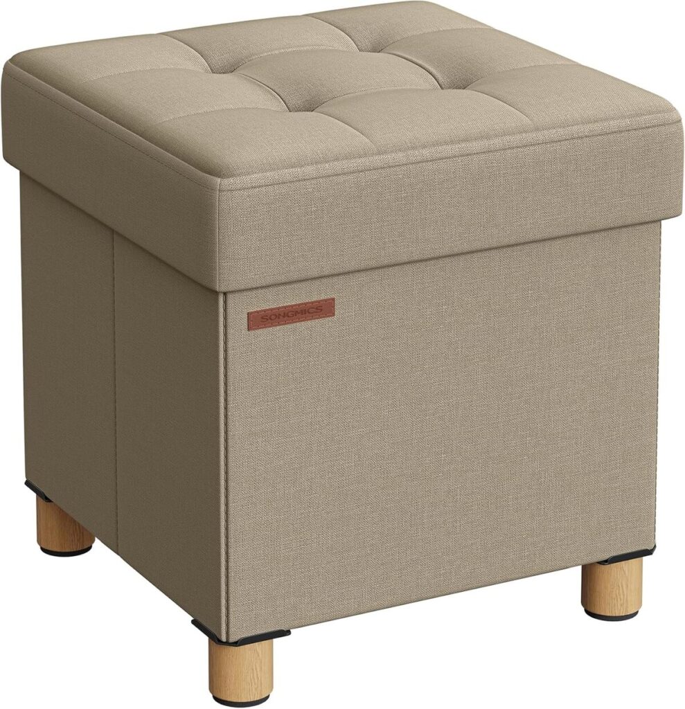 Tabouret de rangement de la marque SONGMICS couleur marron foncé