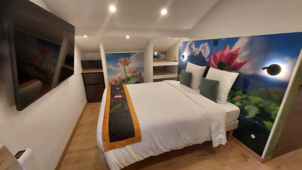 Chambre de l'hôtel Le Lotus Blanc